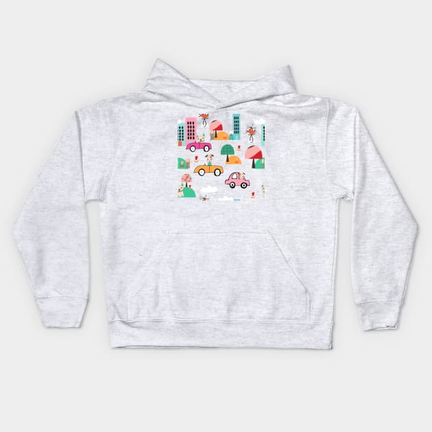 Dog Days Kids Hoodie by bruxamagica